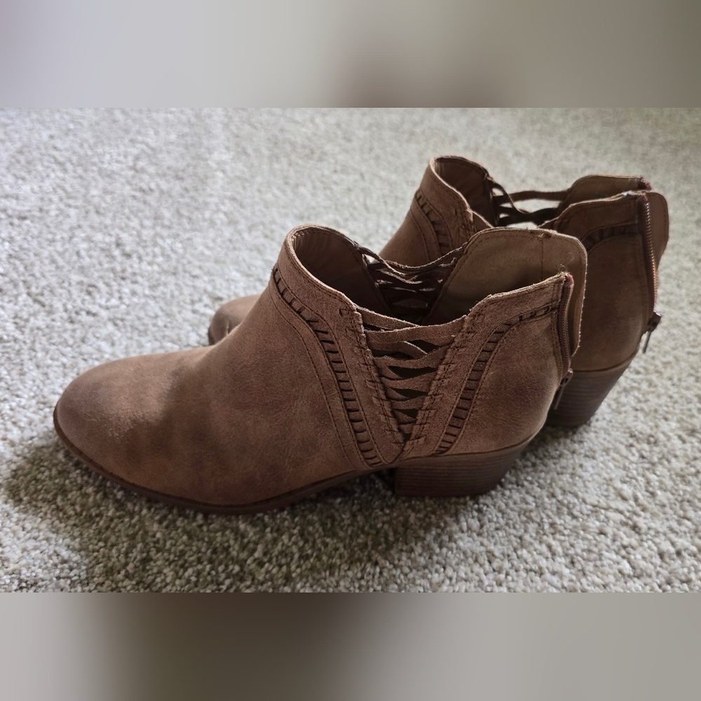 Women's Fergalicious Brown Ankle Boots